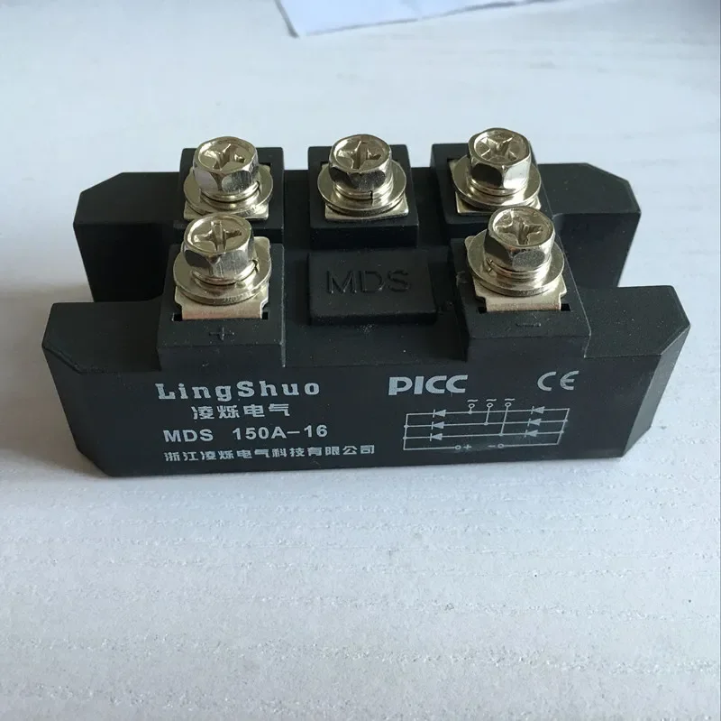 1개 MDS150A 3상 다이오드 브리지 정류기 150A 앰프 1600V 브리지 정류기