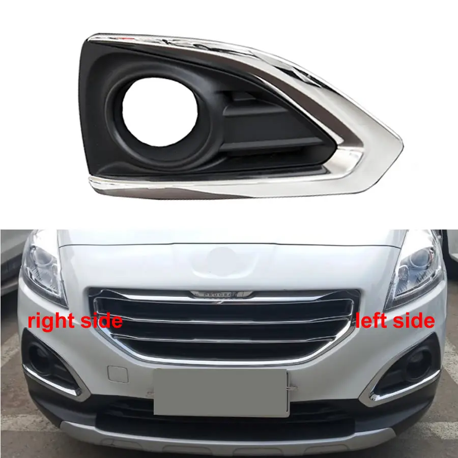 Per Peugeot 3008 2013 2014 2015 Nessun Foro Radar Copertura Fendinebbia Trim Paraurti Anteriore Griglia Inferiore Fendinebbia