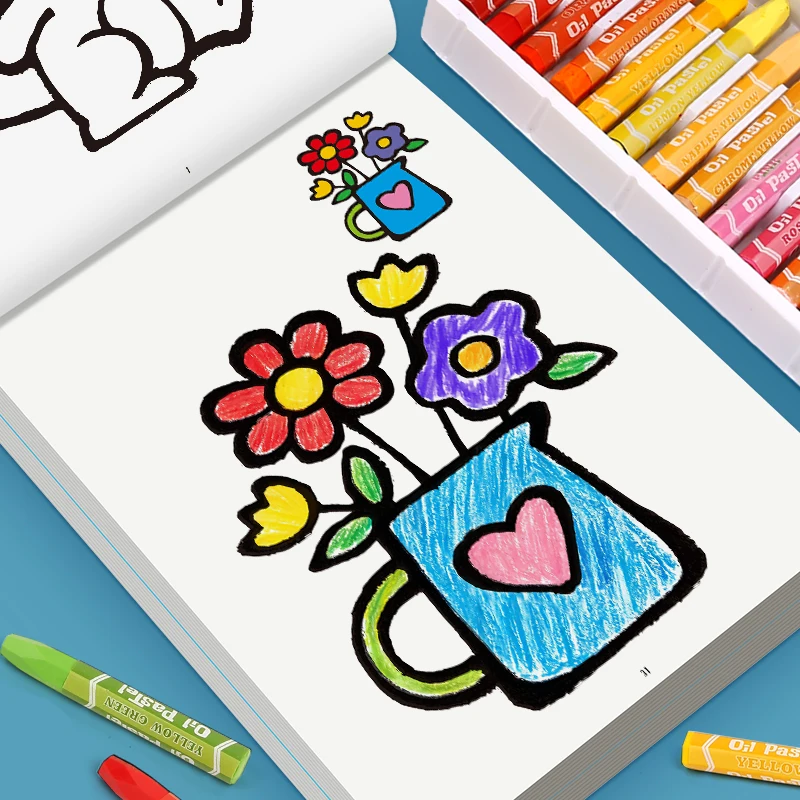 32 Pages of Fun Drawing Enlightenment Book 32 Cartoon Patterns Children's Coloring Book Interactive Drawing Activity Book
