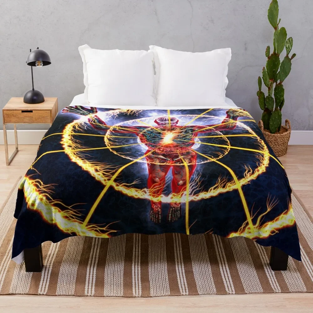 Alex Grey Cosmic Aura Circle 2020 Design Garpu Coperta Da Tiro Simpatiche Coperte A Quadri Con Flanella Scozzese