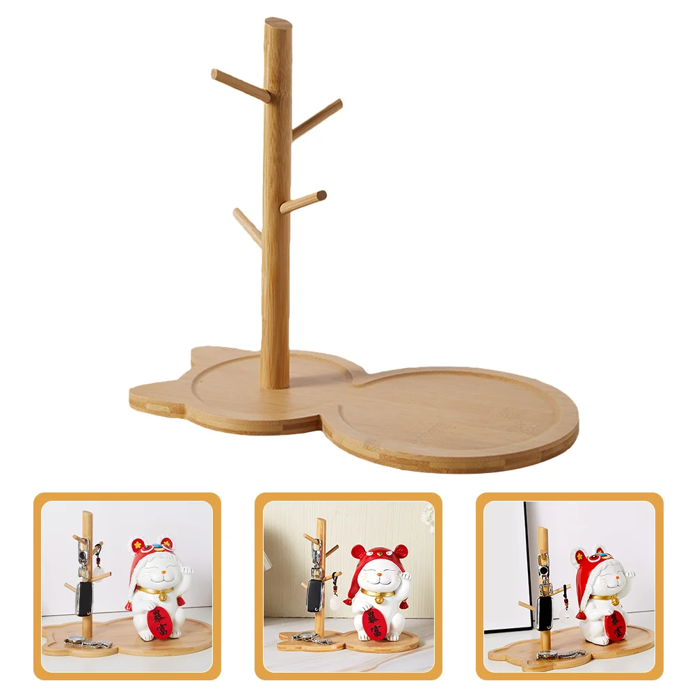 

Key Holder Tray Multi-function Jewelry Dish Desktop Jewelry Holder Jewelry Accessory (L)