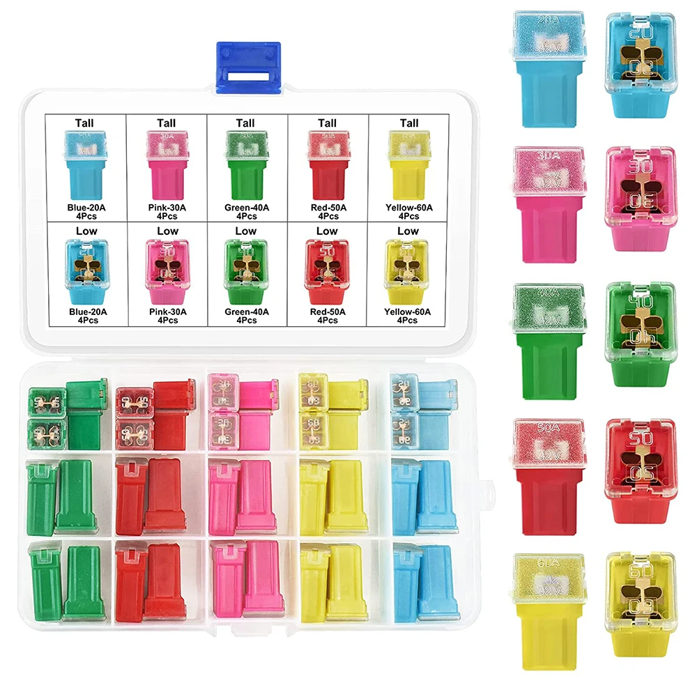 Automotive-cartridge-JCase-fuse-High-low-box-fuse-20A-30A-40A-50A-60A ...