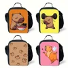 1Pc Boy Cute Capybara Printed Insulated Lunch Bag Large Capacity Party Picnic Camping Beach Bag Waterproof And Leakproof Handbag 3