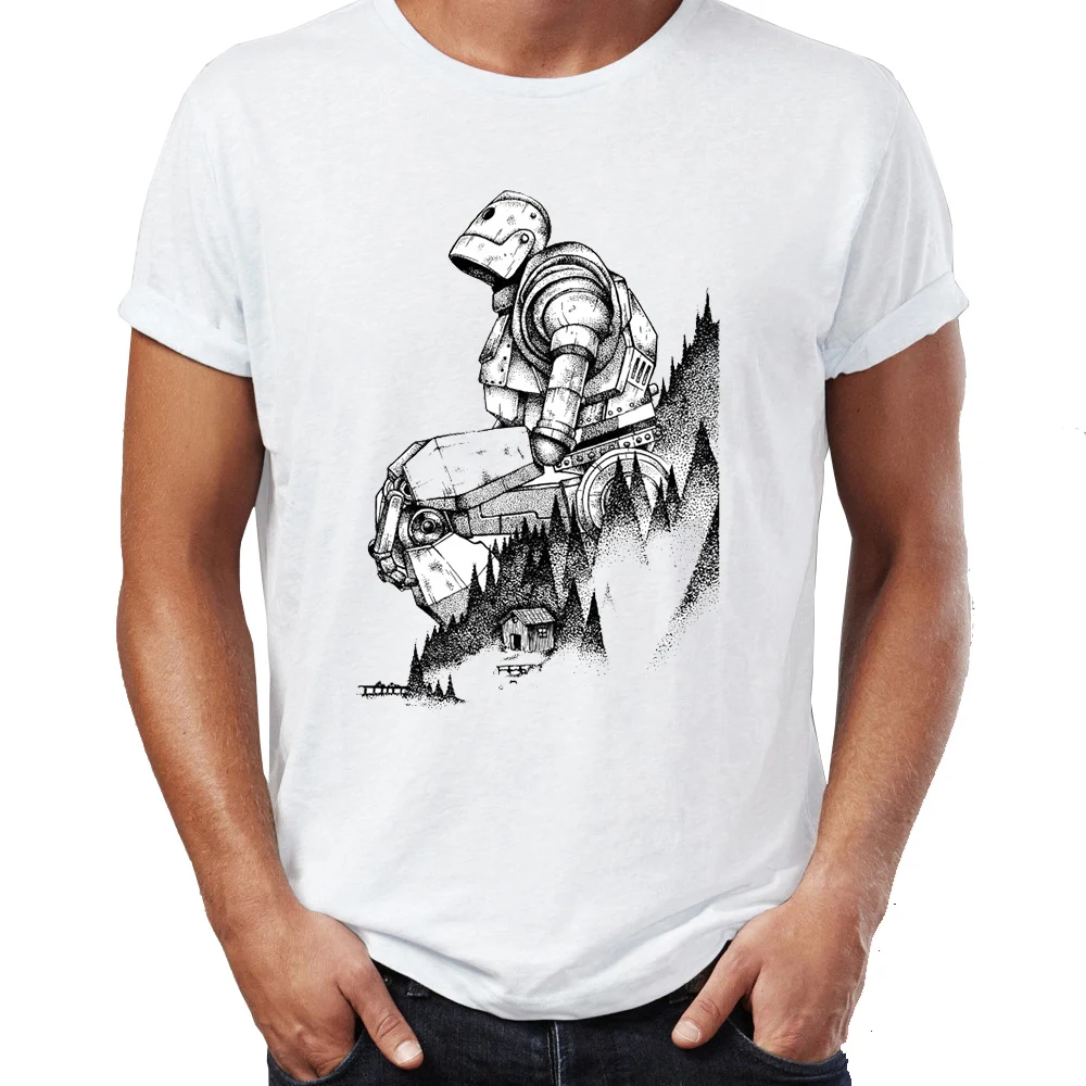 T-Shirt Da Uomo Estiva Iron Giant The Gentle Giant Artsy Impressionante Opera D'Arte Stampata Tshirt Cool Tees Top Harajuku Streetwear