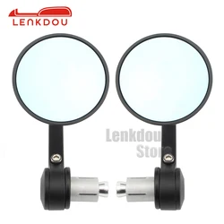 Motorcycle Bar End Rearview Mirrors - Universal Side Mirrors (As the picture shown)