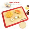 1Pcs Silicone Baking Mat for Kitchen Rolling Kneading Oven Mat Heat Resistant Non-Stick Board for Baking 5