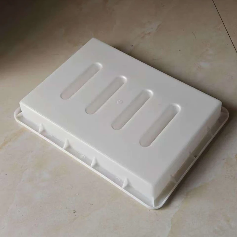 Plastic mold for gutter cover plate, sewer drain cover plate 35x25x5cm, municipal highway concrete manhole mold