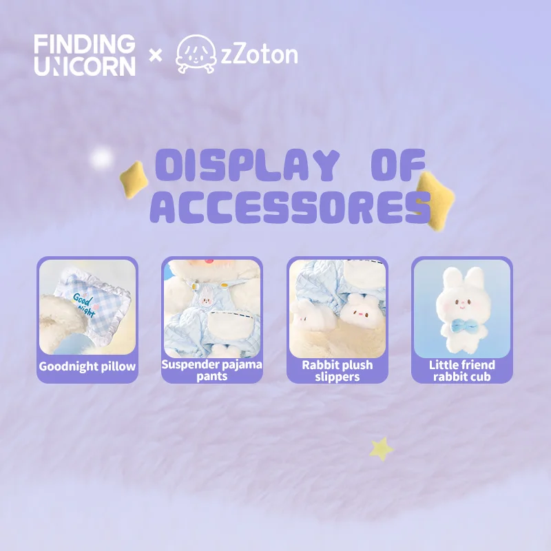 Finding Unicorn zZoton Vinyl Plush-Goodnight Bunny zZoton Rabbit Action Figure Accessories Cute Birthday Gift