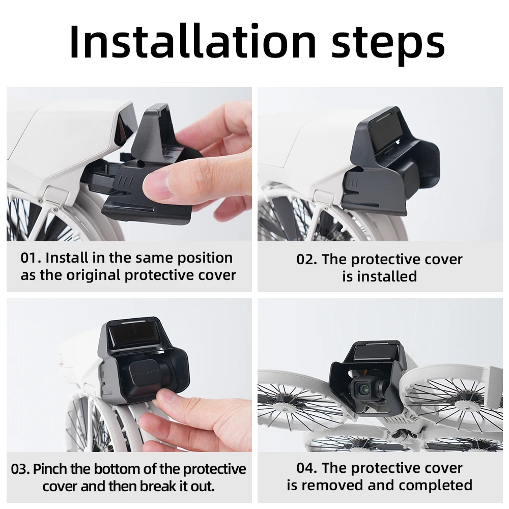 For Flip Lens Hood Quick Release Anti-Scratch Lens Protector Cap SunShade Gimba