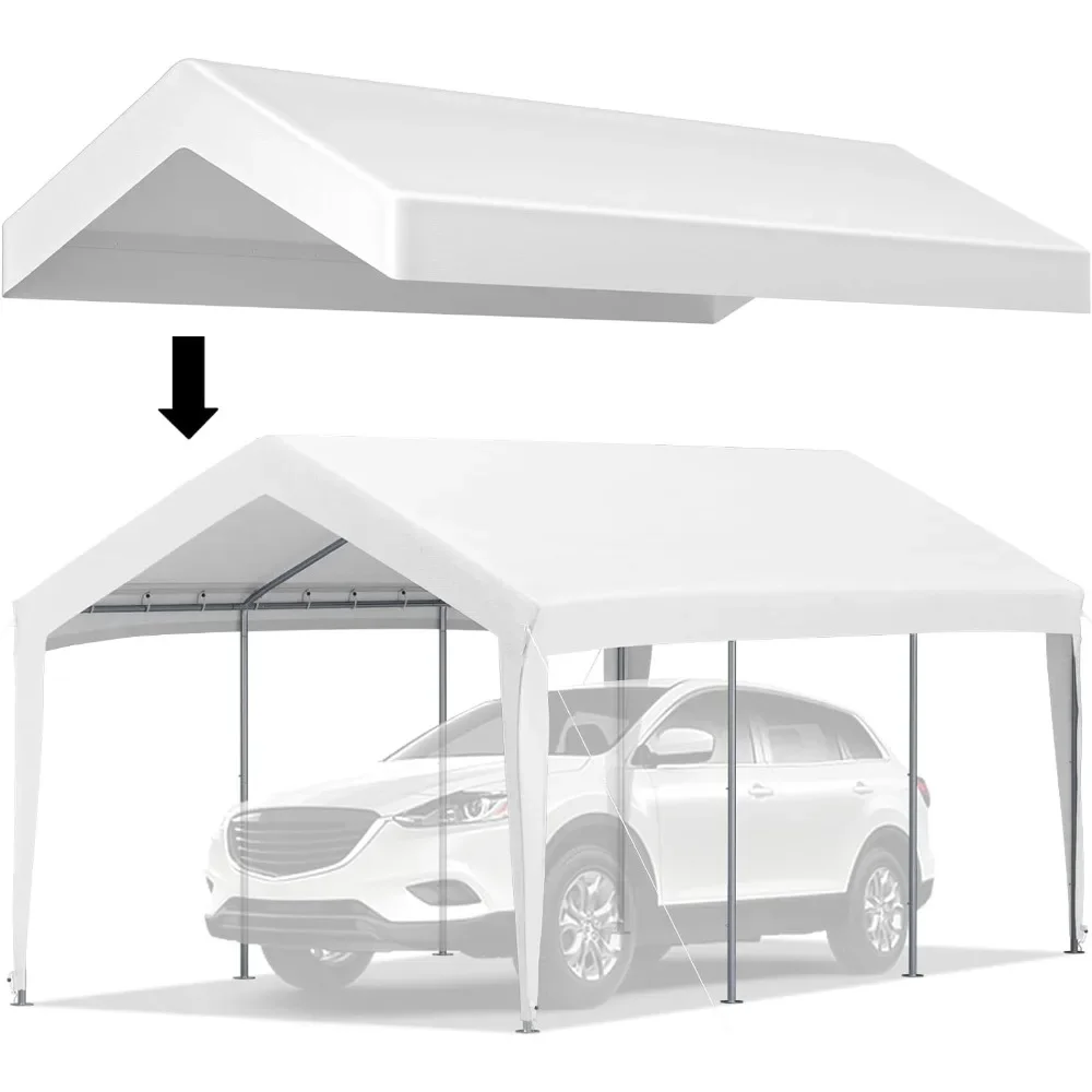 10-x-20-ft-carport-triple-tier-pe-fabric-garage-top-tarp-awning-cover-for-party-garden-frame-not-included