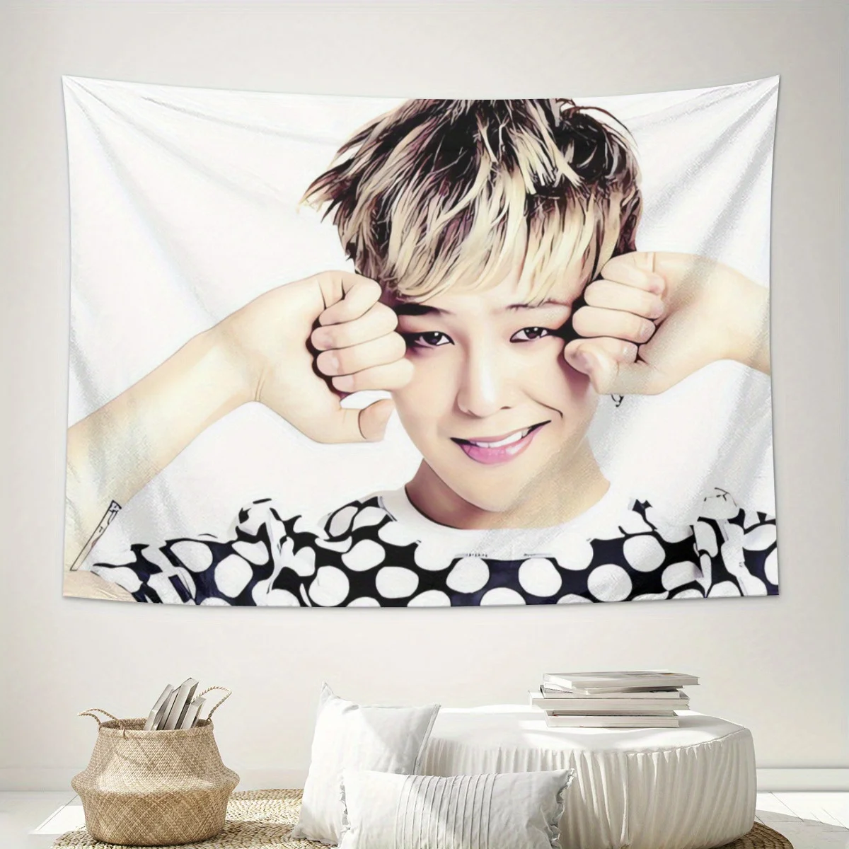ZLIENSZUS Kpop BigBang Abstract Wall Tapestry G-Dragon Portrait & Polka ...