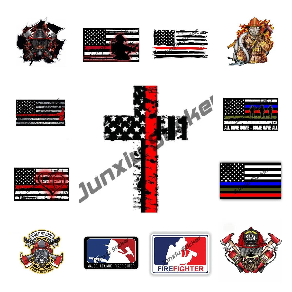 

Firefighter Retired MASK Sticker Vinyl Decal Fireman Reflective Funny Car Sticker Vinyl Decal for Auto Car Stickers Styling