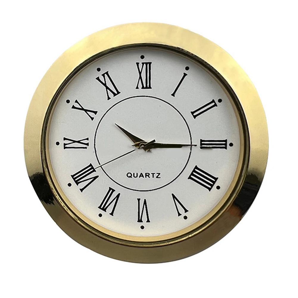 Mini Clock Insert Quartz Movement 55mm Round Clock Head Insert Roman Numbers Dot Repair Replacement Parts Home Decor wall clock movement quartz clock movement clock accessory kit