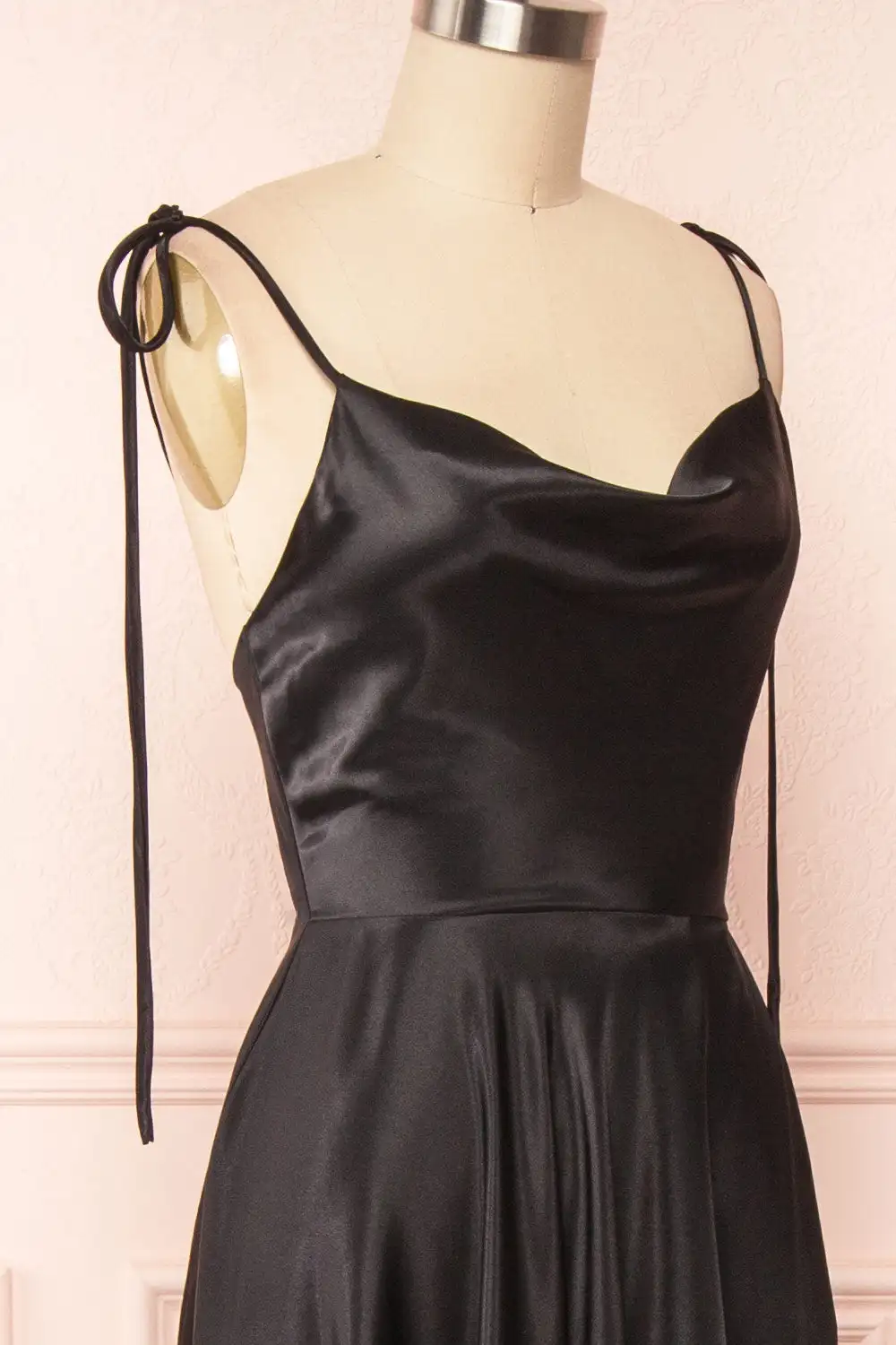 Women Prom Dress Long Spaghetti Strap High Slit A Line Backless Zipper Cocktail Party Gown