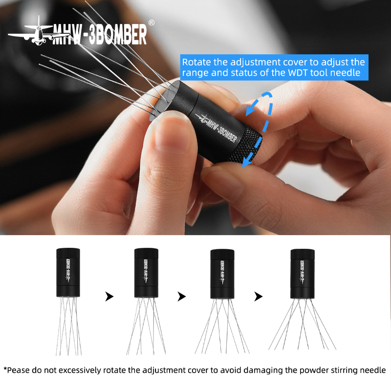 MHW-3BOMBER WDT Tools 2.0 Coffee Stirring Distribution Adjustable Magnetic Absorption Stand Espresso Accessories Barista Gifts