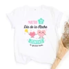 Our First Mother's Day Family Matching Outfit Pattern Print Family Set Short Sleeve Crew Neck Outfits Mothers Day Best Gift 4