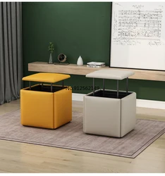 Rubik's Cube – tabouret pliant en fer 5 en 1, meuble de rangement multifonctionnel pour salon 