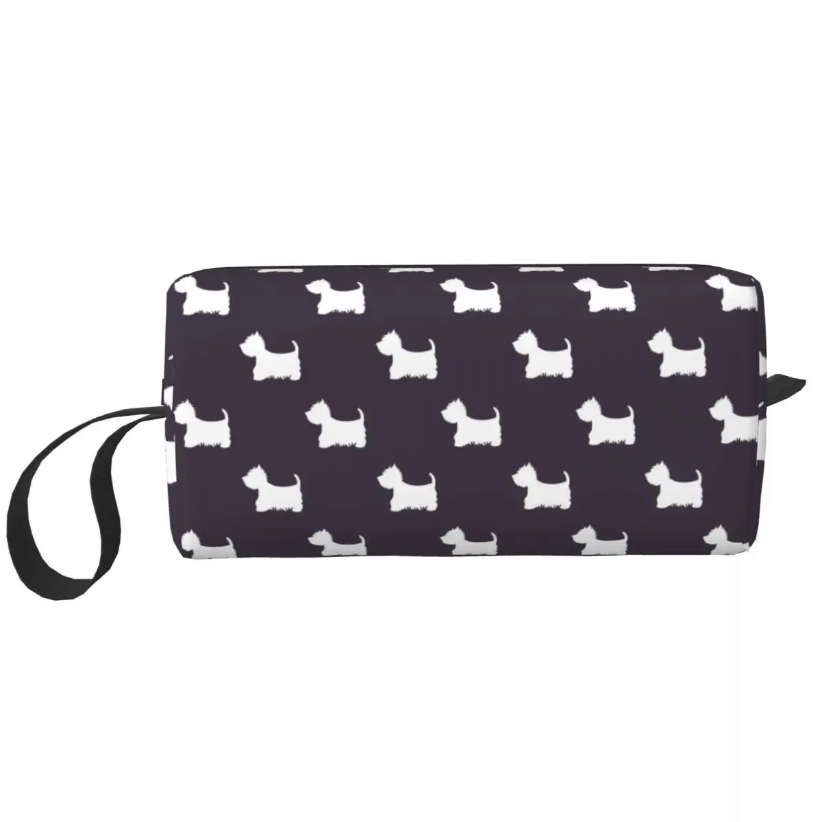 

West Highland Terrier Westie Large Makeup Bag Zipper Pouch Travel Cosmetic Bags Dog Organizer for Women