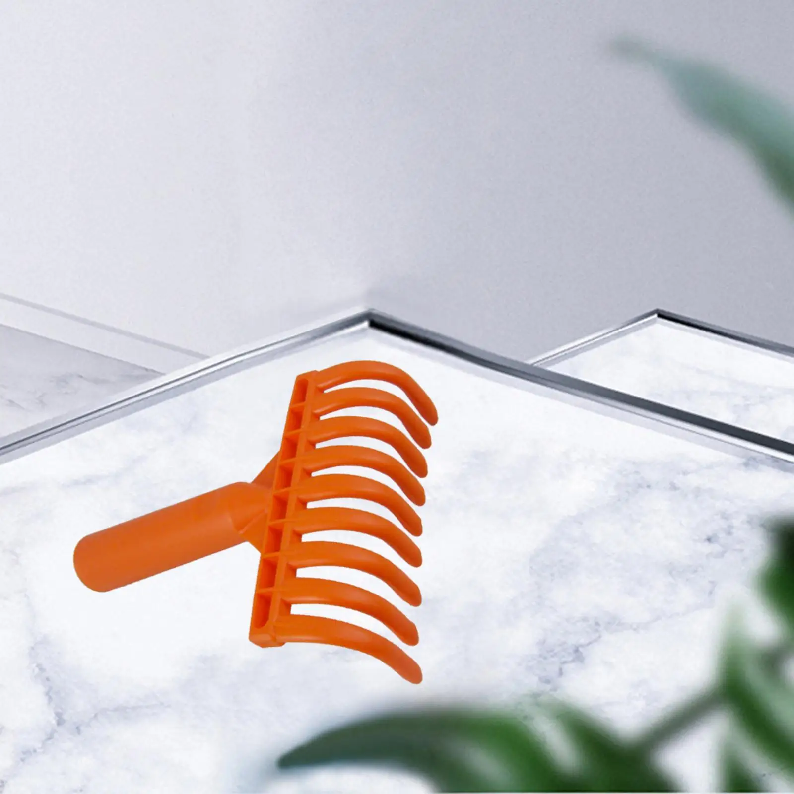 Small Yard Leaf Rake Grass Removal 9 Tines Gardening Leaf Rake Rake for Lawn Clean up of Plants Grass Grooming Dethatching Lawn