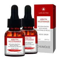 2pc CHUMOLEE Arbutin Nicotinamide Face Serum, Moisturizing Friming Smooths Pores Softening Skin Streaming Skin Care Essence 1
