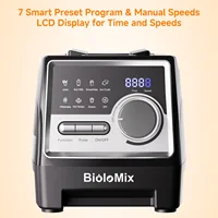 BioloMix – mélangeur professionnel 1500W, avec pot de 2,6 l sans BPA, 6 lames, 7 programmes prédéfinis pour smoothies, shakes, lait de noix 4