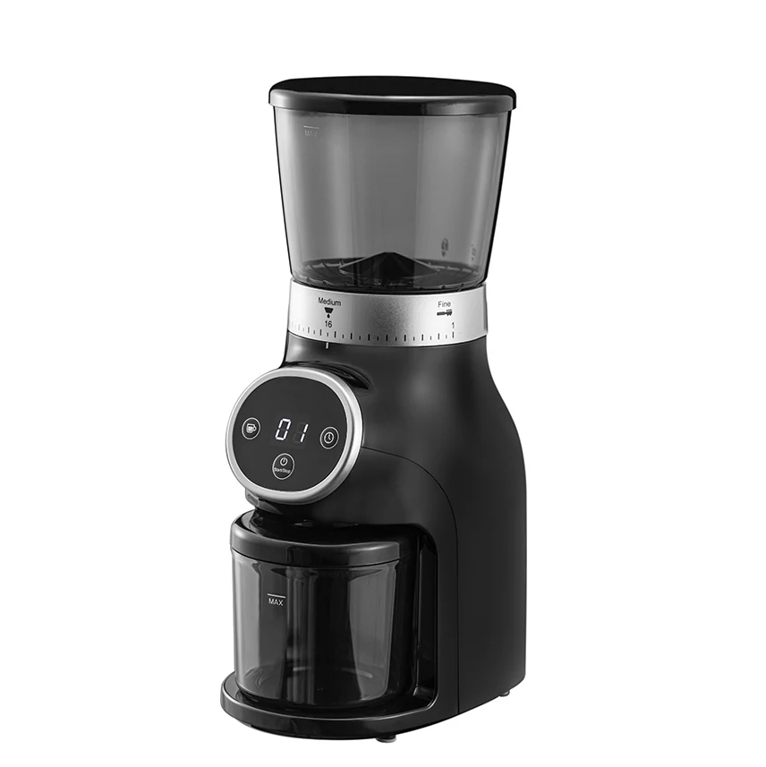 Automatic Burr Mill Coffee Grinder with 31 Gears for Espresso Turkish Coffee  Pour Over Visual Bean Storage - AliExpress