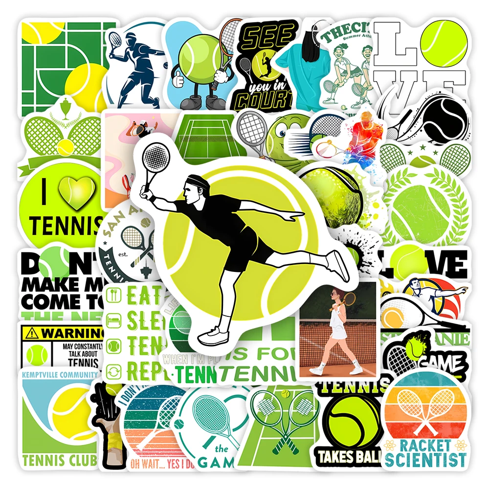 Decorative Stickers Stationery Stickers Stationery Supplies Cool Tennis Sport Sticekrs Kid DIY Toy Gift Decorative Decal for Scrapbook Journal Diary Laptop Phone Bottles Luggage Waterproof