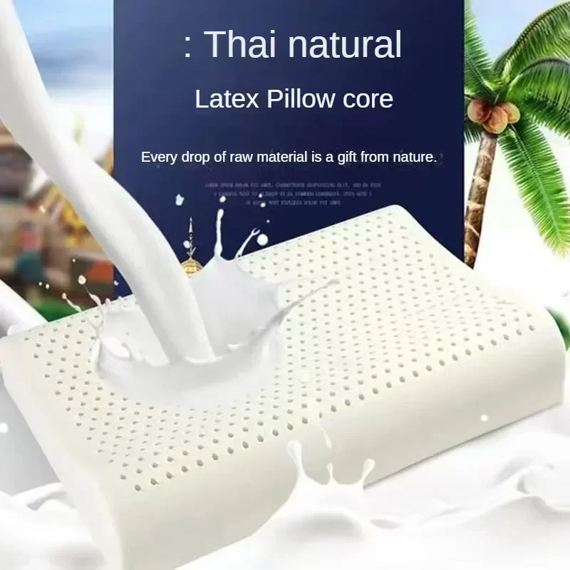 Thailand Natural Latex Pillow Adult Pillow Core Massage Pillow Core Gift Children's Latex  Manufacturer Wholesale 2