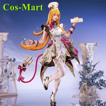 Cos-Mart Genshin Impact Escoffier Cosplay Costume Dessert Colonel Dress Everyday Clothes Style Role Play Clothing Women’s Wear