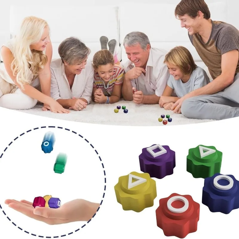 Game Dice New Calamari Game Dice Party Game Props Square Circle Triangle Printing Bar Party Props Korean Film Squid Play Games dice set acrylic dice