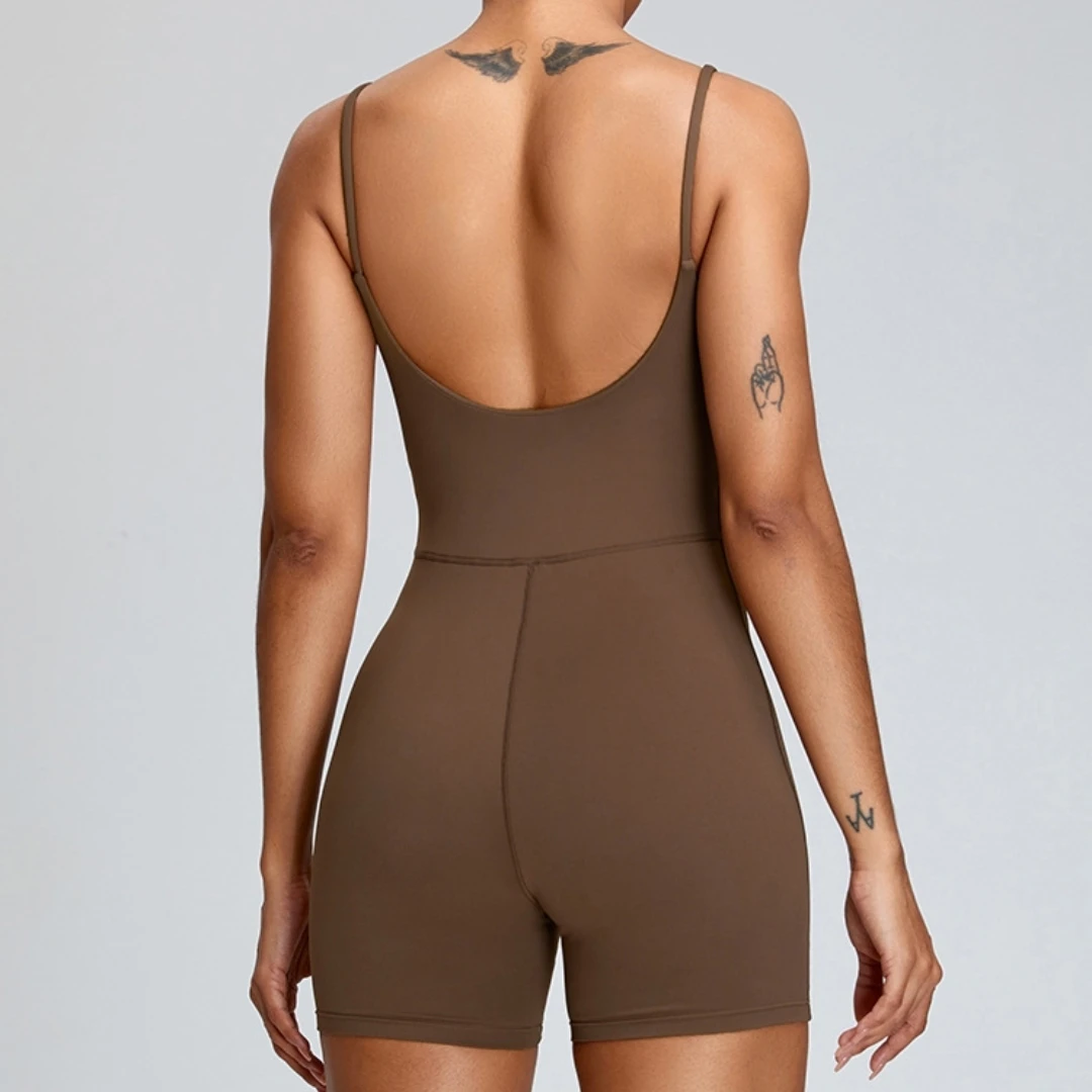 Yoga Short Rompers Women Yoga Set Women Sportswear Jumpsuits Sexy One Piece Sports Bra Gym Workout Fitness Backless Boilersuit