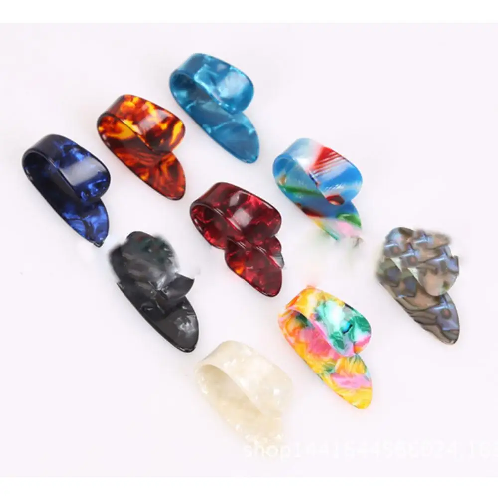 1/4PC Plectrums Picks Plectrum Guitar Part Finger Guitar Pickup Bass Fingerstyle Thumb Plectrum Random Color