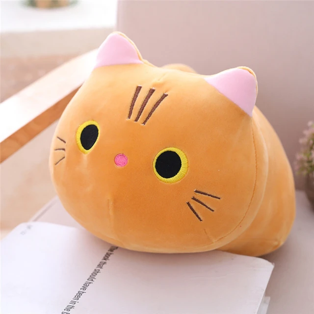 50cm bonito realista 3d gato brinquedos de pelúcia recheado macio animal  boneca simulação sono travesseiro sofá almofada dos desenhos animados  boneca casa decoração presente - AliExpress