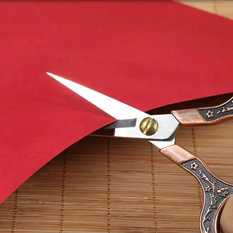 Sewing Scissors 1PC Stainless Steel Retro Embroidery Tailor Shears Fabric Cutter DIY Sewing Accessories