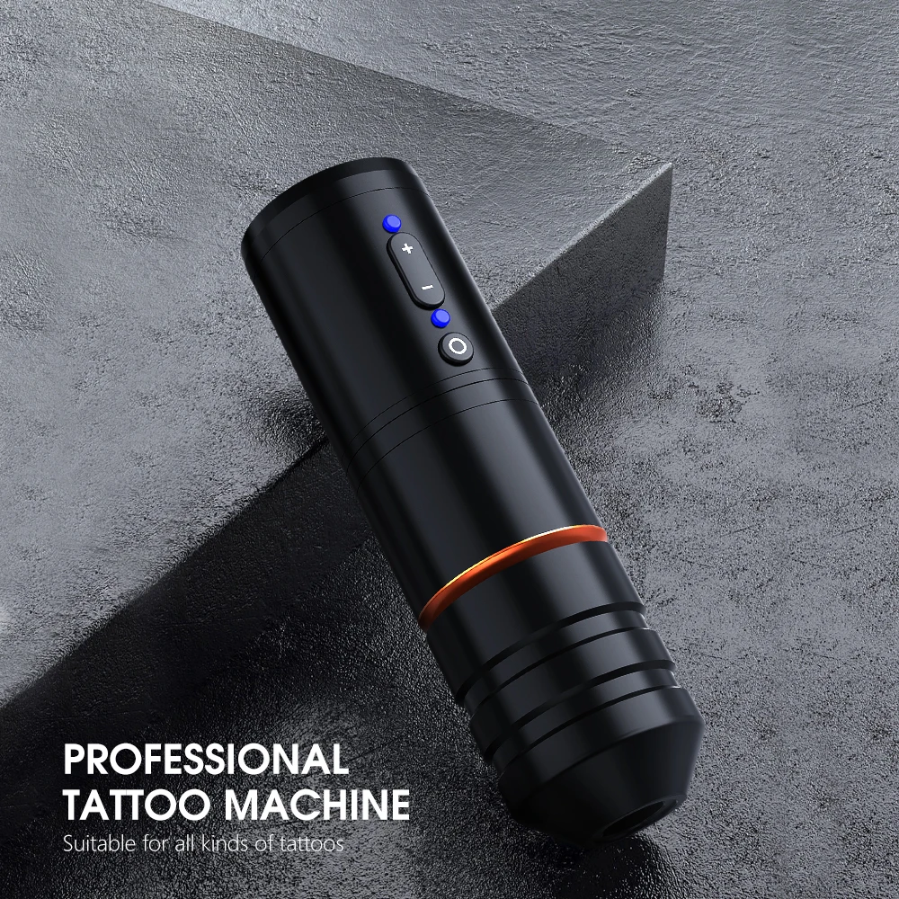 Ambition Ninja Pro Wireless Tattoo Machine Kit 2400mAh Battery Tattoo Pen Professional Full Set Permanent Makeup Tools Body Art