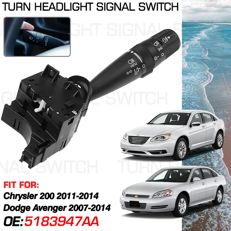 5183947AA For Chrysler 200 Lancia Flavia 2011-2014 Dodge Avenger Dodge GTS 2007-2014 Turn Signal Headlight Switch Accessorie