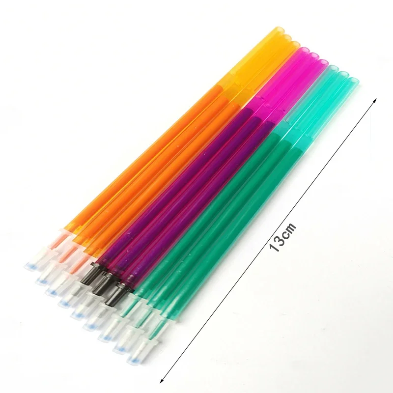 Erasable Pen Refills Magic Ink 0.5mm Purple Orange Green Gel Pen Rod 20pcs/set