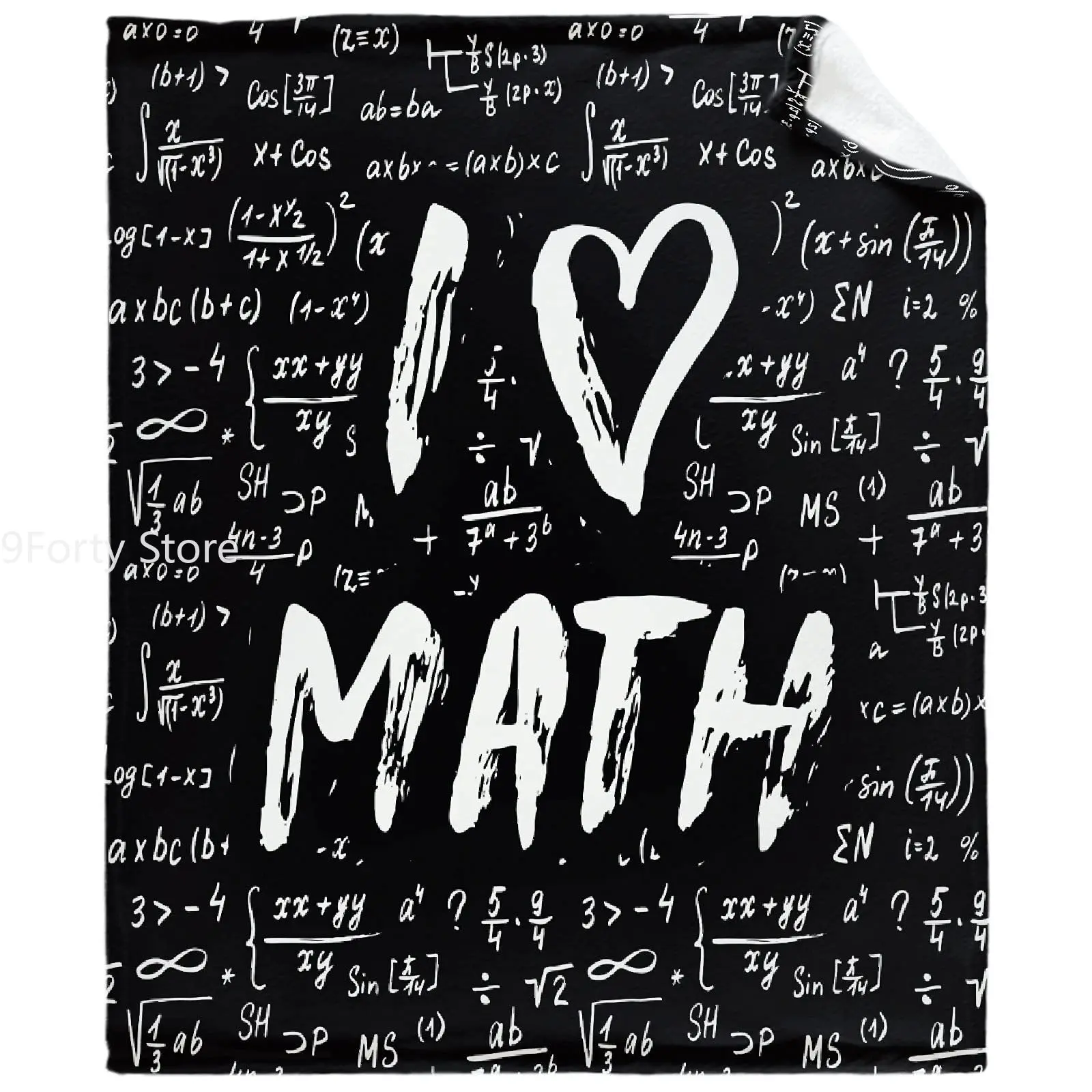 

I Love Math Plush Fuzzy Throw Flannel Nap Blanket for Travel Picnic,Bed,Sofa Warm Blanket All Seasons,Personalized Festival Gift