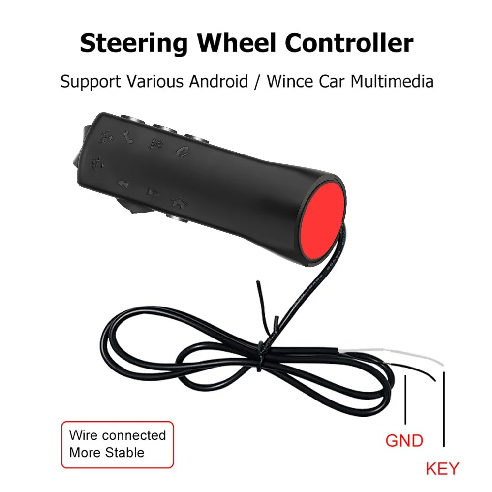 Volante per auto con pulsanti a 10 tasti, telecomando multifunzionale per lettore musicale audio per auto, navigazione GPS, DVD Android - immagine 5
