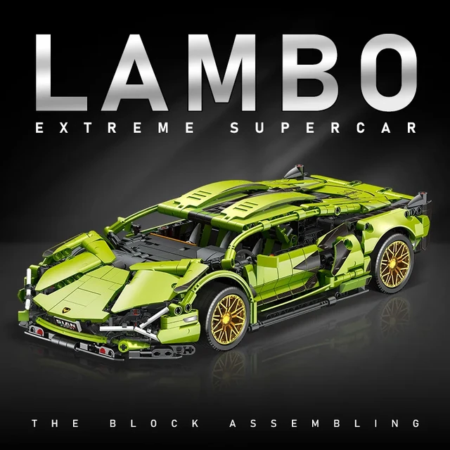 Technical Super Speed Lamborghinis Sports Car Building Block Model Remote Control Vehicle Assemble Brick Toys for Kid Adult Gift 4