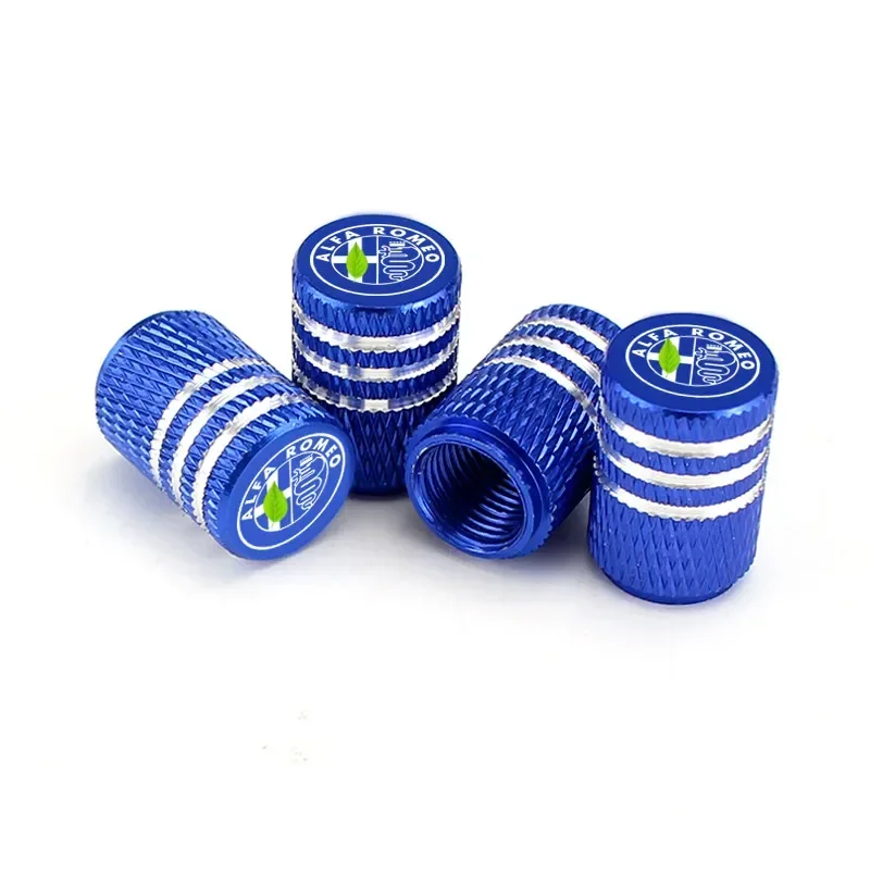 4PCS Metal Tire Valve Stem Caps - Premium Wheel Accessory Set