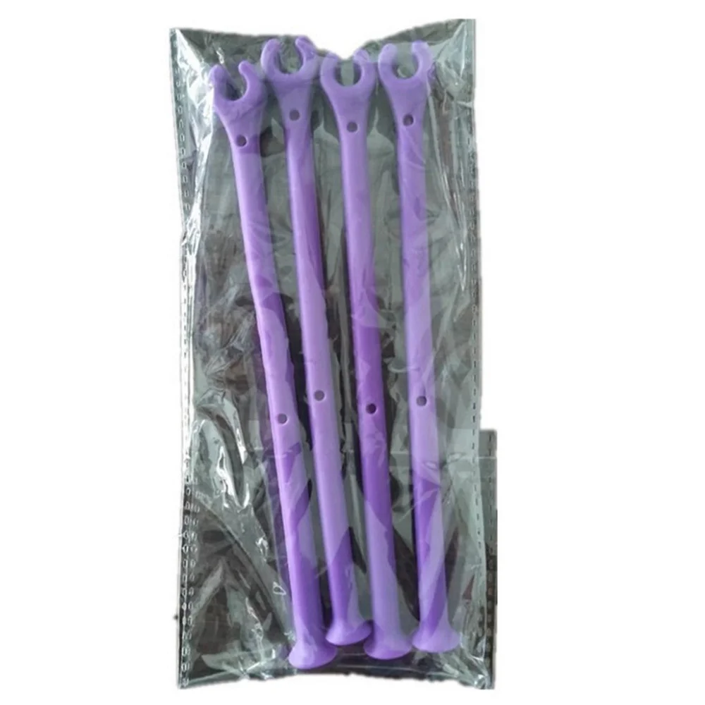 4Pcs Adjust Flexibly Silicone Wine Glass Purple Fixing Bracket Red Wine Holder Safer Stemware Saver Dishwasher Holder Assistant  6