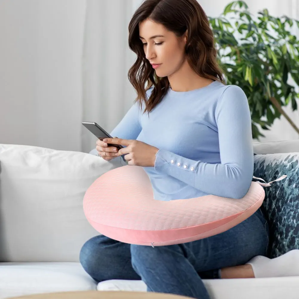 Adult Crocheting Pillow Ergonomic Lap Desk Pillow Soft Teens Arm Rest 1pc for Kids Adults Reading Working Playing