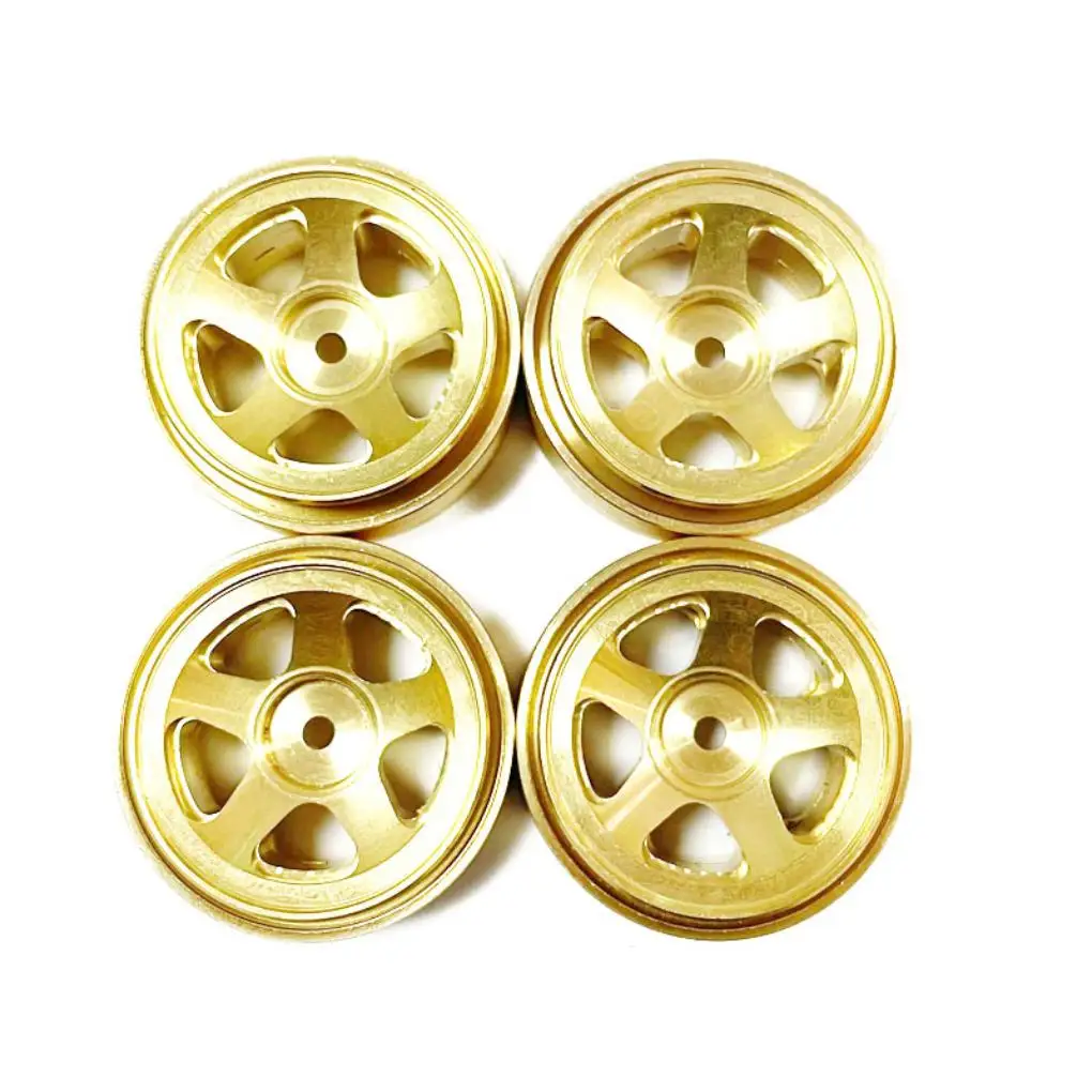 

Металлические колесные диски RCGOFOLLOW, деталь автомобиля на радиоуправлении, противоударные металлические колесные диски на радиоуправлении для 1 24 FMS FCX24 Crawler RC, обновленная деталь черного цвета