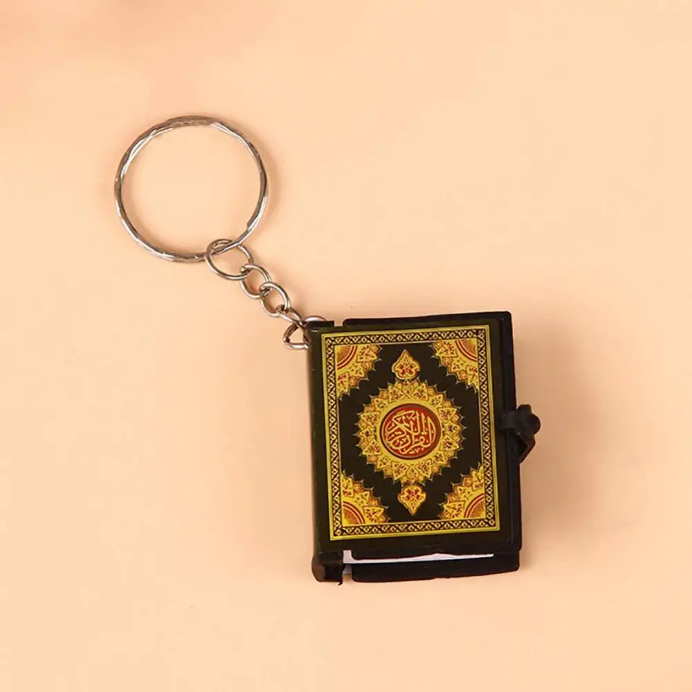 Unisex Mini Qurans Arabic Pendant Keychain Bag Car Hanging Key Ring Birthday Gift