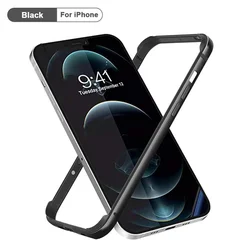 Sleek Aluminum Bumper Frame with Soft Inner Cover - iPhone XR (Black)