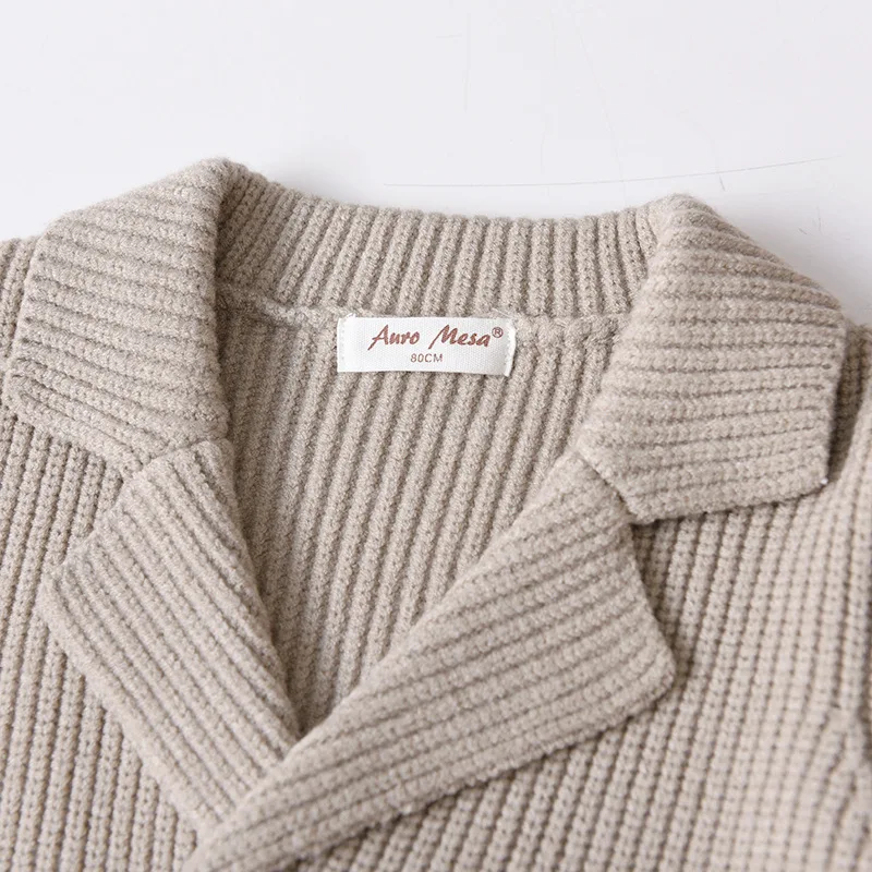 Korean Baby Cardigans Boys Winter Knit Sweaters Coat Kids Double Breasted Sweater Jacket Children Vintage Knitted Cardigans knit sweater