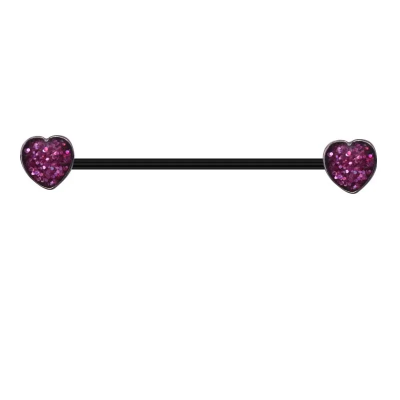 Piercing De Acero Quirúrgico 316L En Forma De Corazón Diablo - Para Oreja (hélice O Espárrago), Con Bola De 3mm