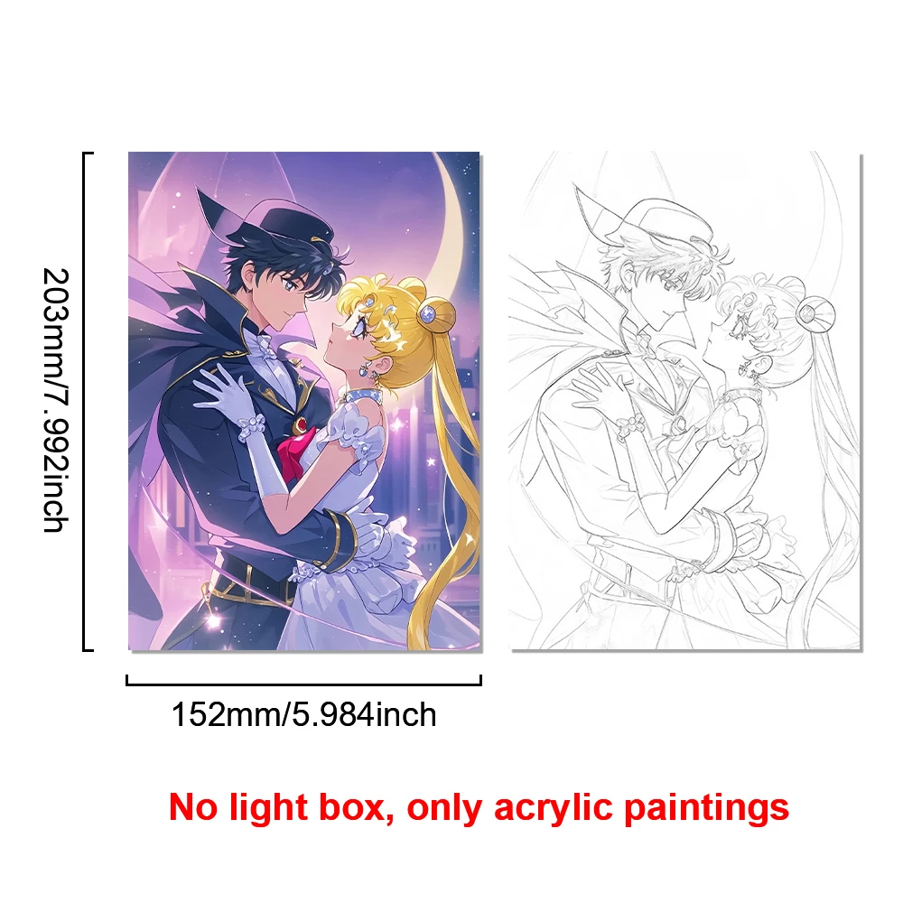 Sailor Moon LED Character Lights - Jupiter, Venus, and Usagi Bedroom & Study Decor Collection