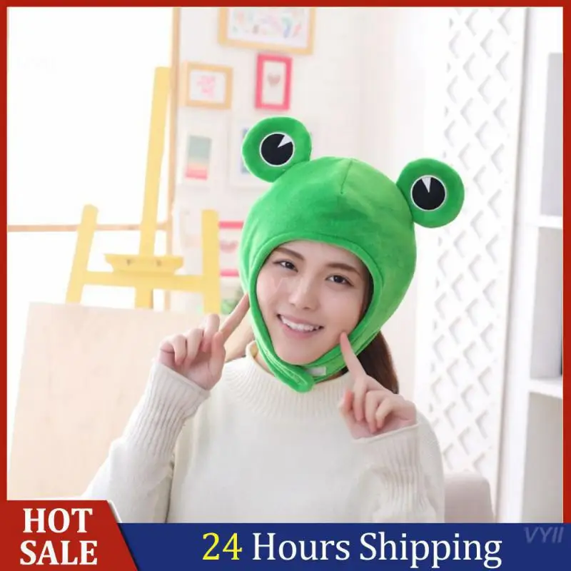 

Frog Headgear Hat Attention-grabbing Fashionable Cute Frog Hat For Kids Party Hat In-demand Big Ear Emoticons